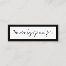 Handtekening Handschrift Zwart randprofiel Mini Visitekaartje