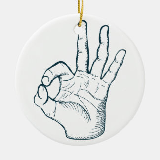 Handtekening handteken keramisch ornament