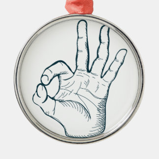 Handtekening handteken metalen ornament