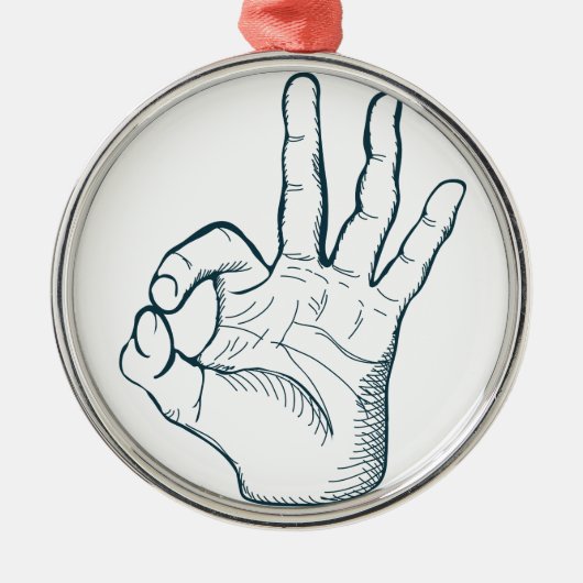 Handtekening handteken metalen ornament (Voorkant)