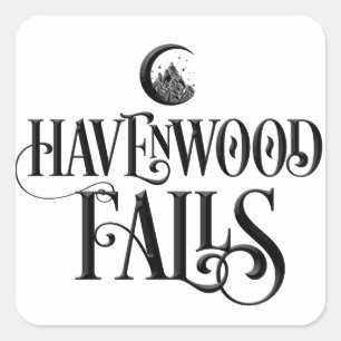 Handtekening Havenwood Herfst - Black Vierkante Sticker