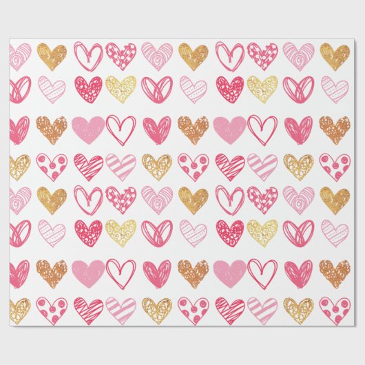 Handtekening Heart Pattern ID470 Cadeaupapier (Vlak)
