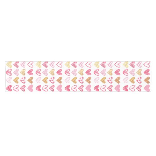 Handtekening Heart Pattern ID470 Korte Tafelloper (Horizontaal)