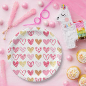 Handtekening Heart Pattern ID470 Papieren Bordje (Feest)