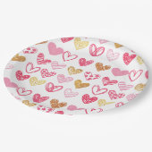 Handtekening Heart Pattern ID470 Papieren Bordje (Gekanteld)