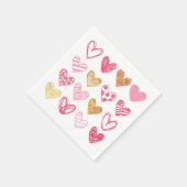 Handtekening Heart Pattern ID470 Servet (Hoek)