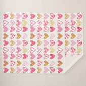 Handtekening Heart Pattern ID470 Sherpa Deken (Voorkant (horizontaal))