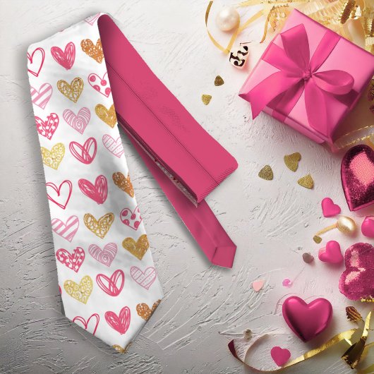 Handtekening Heart Pattern ID470 Stropdas