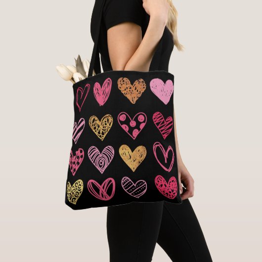 Handtekening Heart Pattern ID470 Tote Bag (Dichtbij)