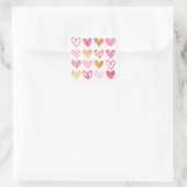 Handtekening Heart Pattern ID470 Vierkante Sticker (Tas)