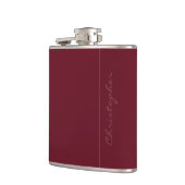 Handtekening Herfst Burgundy Heupfles (Links)