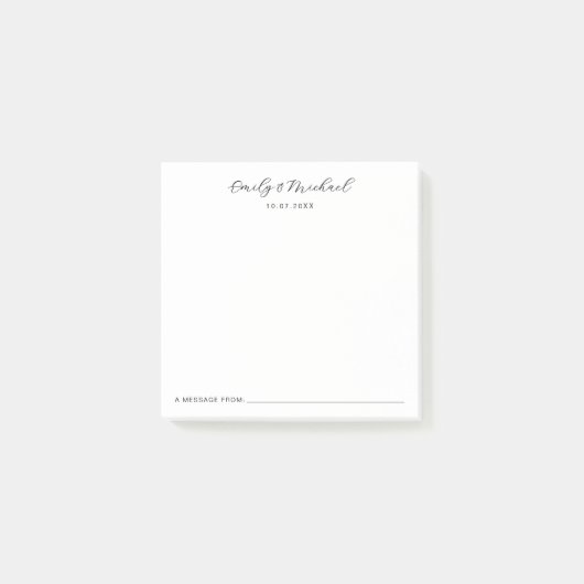 Handtekening Huwelijksgast Post-it® Notes (Voorkant)