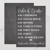 Handtekening huwelijksschema menu (Voorkant / Achterkant)