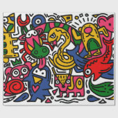 Handtekening  illustratie van buisje, cartoon cadeaupapier (Vlak)