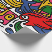 Handtekening  illustratie van buisje, cartoon cadeaupapier (Hoek)