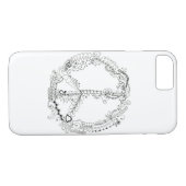 Handtekening in Artsy Floral Peace Sign Case-Mate iPhone Case (Achterkant (Horizontaal))