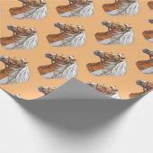 Handtekening in paardenportret cadeaupapier (Hoek)