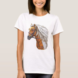 Handtekening in paardenportret t-shirt
