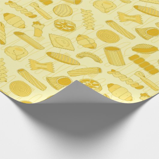 Handtekening Italiaans pasteitheekspatroon Cadeaupapier (Hoek)