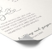 Handtekening Ivory Wedding Guestbook Poster (Hoek)