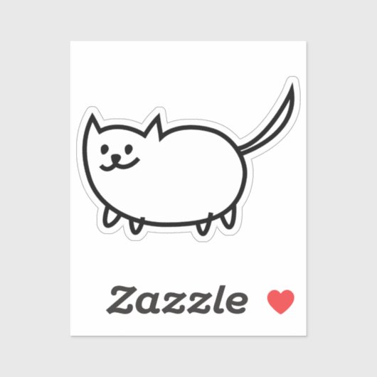 Handtekening Kat, op maat gesneden vinylSticker Sticker (Vel)