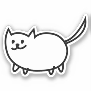 Handtekening Kat, op maat gesneden vinylSticker Sticker