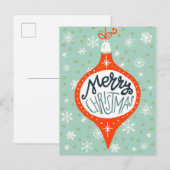 Handtekening kerstversiering feestdagenkaart (Voorkant / Achterkant)