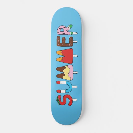 Handtekening Kinder meerkleurige Summer Snack Pops Persoonlijk Skateboard (Voorkant)