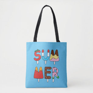 Handtekening Kinder meerkleurige Summer Snack Pops Tote Bag