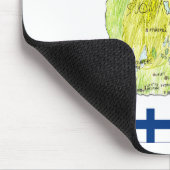 Handtekening kleurenkaart van Finland Mousepad Muismat (Hoek)