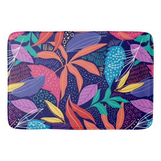 Handtekening kleurrijk Abstract lederen patroon Badmat (Voorkant)