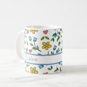 Handtekening kleurrijk patroon en kunstpatroon koffiemok (Voorkant links)