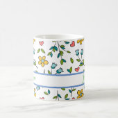 Handtekening kleurrijk patroon en kunstpatroon koffiemok (Center)