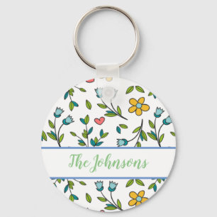 Handtekening kleurrijk patroon en kunstpatroon sleutelhanger
