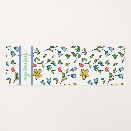 Handtekening kleurrijk patroon en kunstpatroon yogamat (Voorkant (horizontaal))