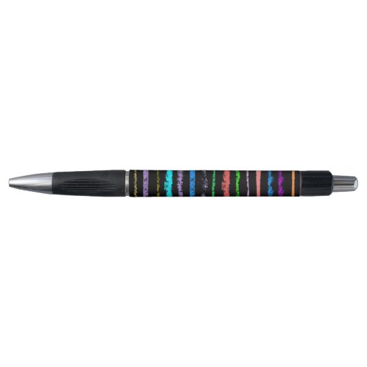 Handtekening kleurrijk Stripes patroon Pen (Voorkant)