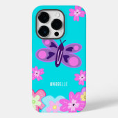 Handtekening: kleurrijke Cartoons bloemen en vlind Case-Mate iPhone Case (Achterkant)