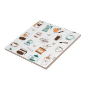 Handtekening Koffie- en kabelpatroon Tegeltje (Zijkant)