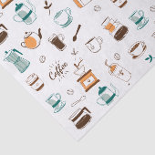 Handtekening Koffie- en kabelpatroon Tissuepapier (Detail)