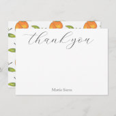 Handtekening Kumquats Pattern Bedankkaart (Voorkant / Achterkant)