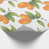 Handtekening Kumquats Pattern Cadeaupapier (Hoek)
