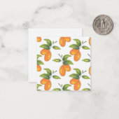 Handtekening Kumquats Pattern Notitiekaartje (Voorkant / Achterkant in situ)