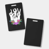 Handtekening leraar ASL Badge (Voor- en achterkant)