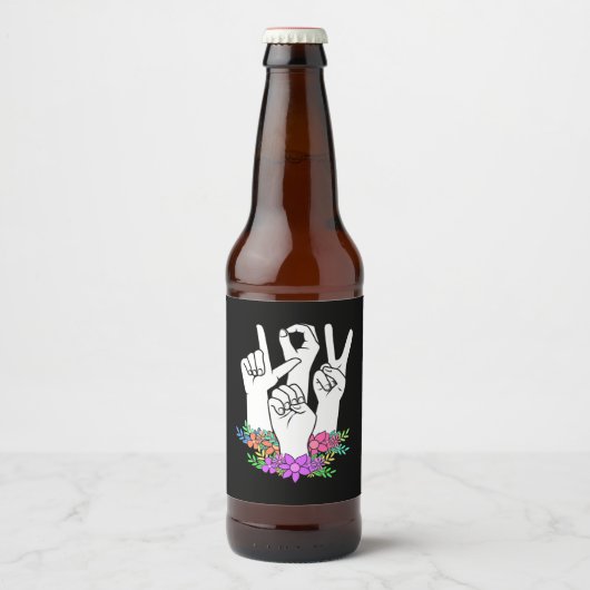 Handtekening leraar ASL Bier Etiket (Voorkant)