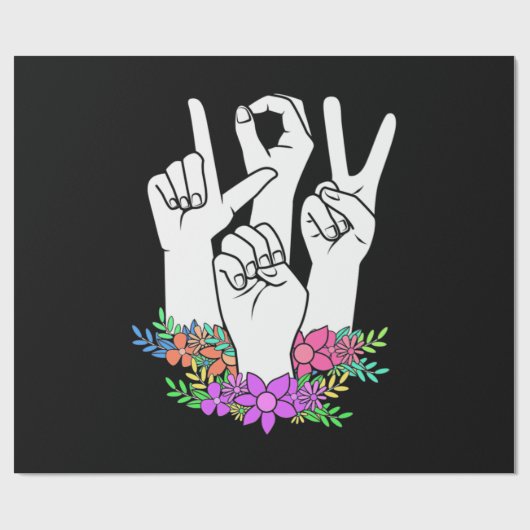 Handtekening leraar ASL Cadeaupapier (Vlak)