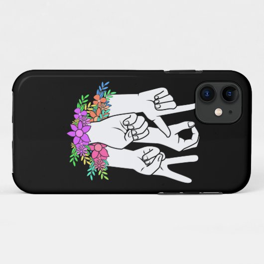 Handtekening leraar ASL Case-Mate iPhone Case (Achterkant (horizontaal))