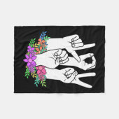 Handtekening leraar ASL Fleece Deken (Voorkant (Horizontaal))
