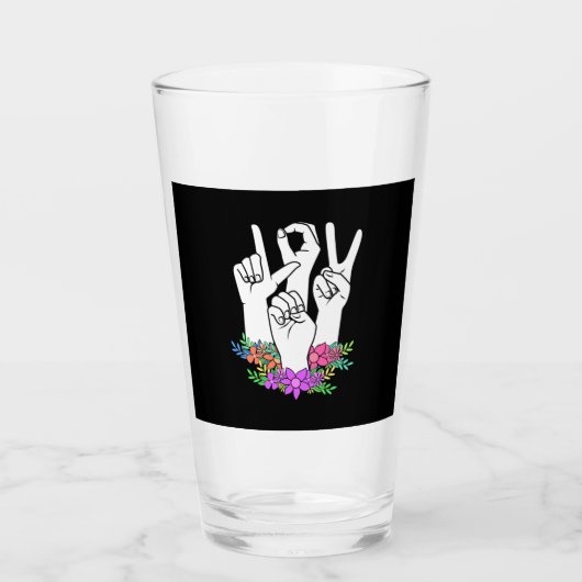 Handtekening leraar ASL Glas (Voorkant)