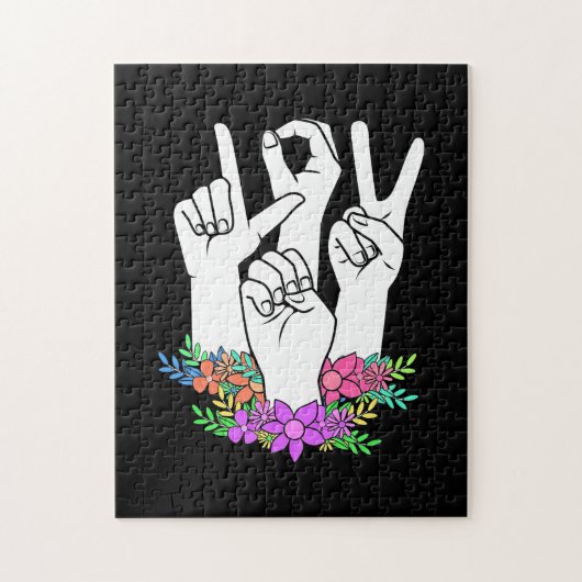 Handtekening leraar ASL Legpuzzel (Verticaal)