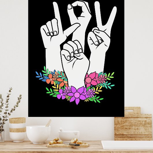 Handtekening leraar ASL Poster (Keuken)